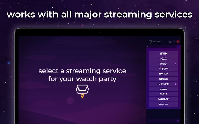 Интерфейс Scener с чатом