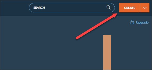 Сайт bit.ly с кнопкой Создать в правом верхнем углу