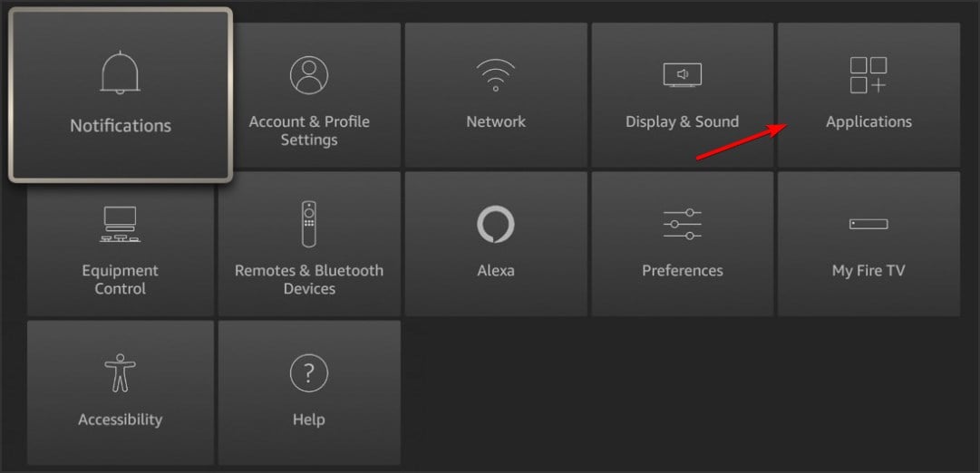 Раздел приложения в настройках