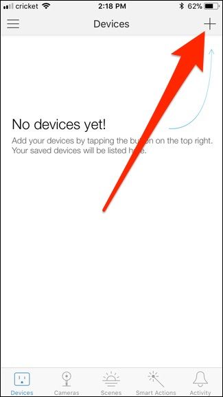 Список устройств Kasa с выбором Smart Plug