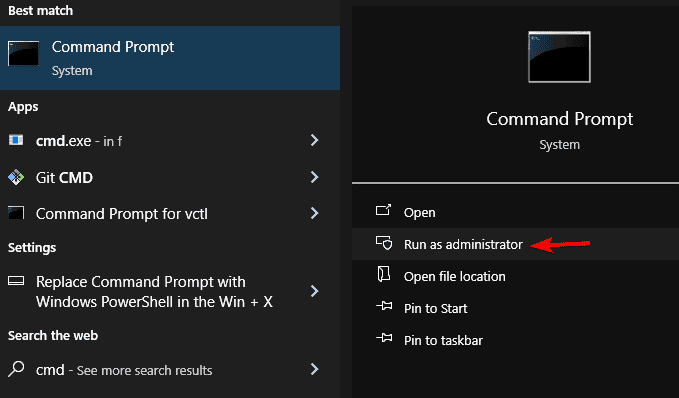 Запуск командной строки от администратора
