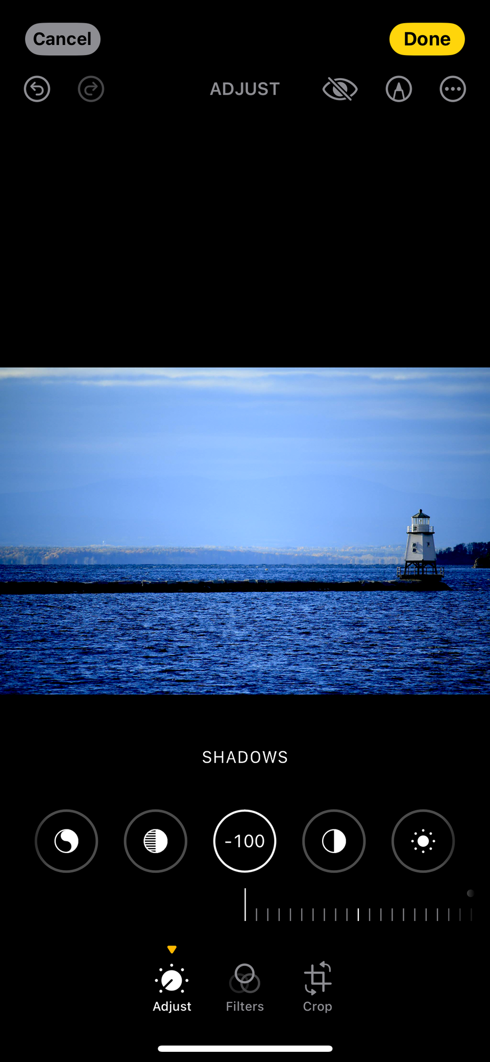 Эффект усиления теней на изображении