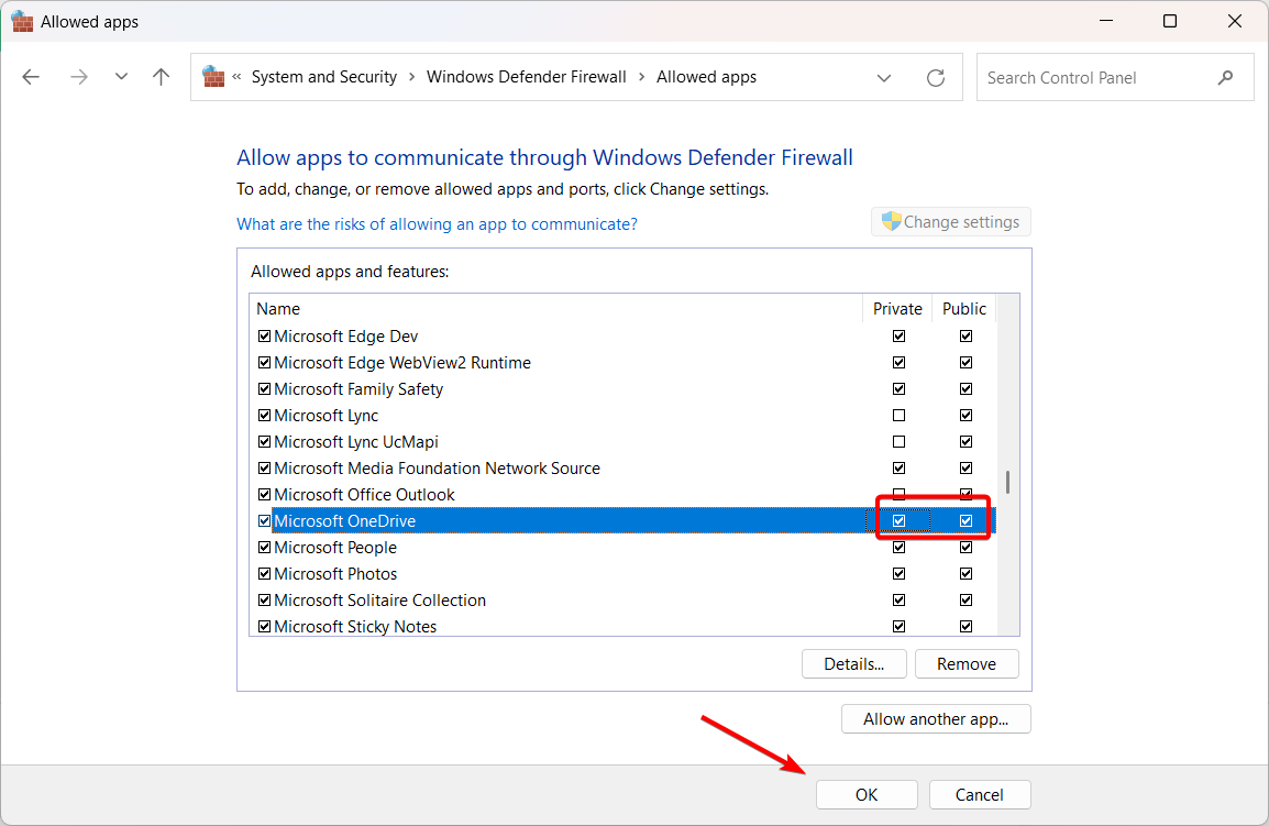 Allow private and public