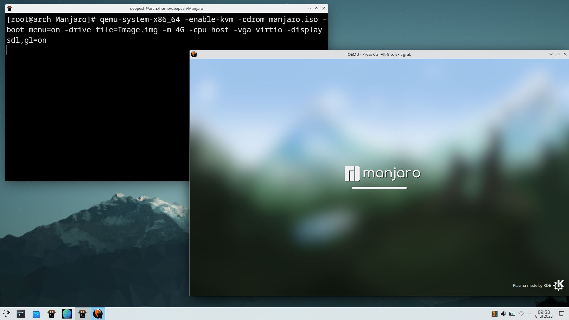 Создание VM через QEMU CLI