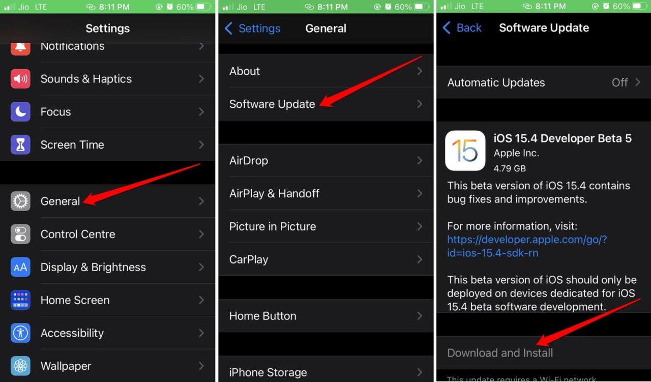 Как установить обновление iOS на iPhone
