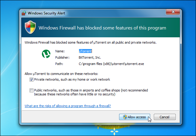 Проверка и включение уведомлений для входящих подключений в Windows Firewall