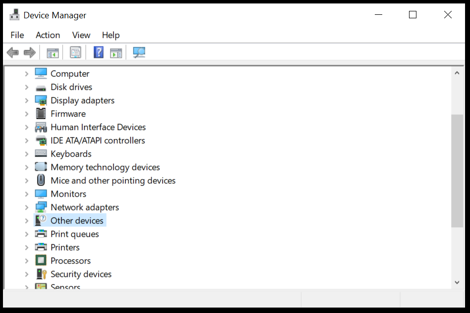 Диспетчер устройств — раздел Другие устройства
