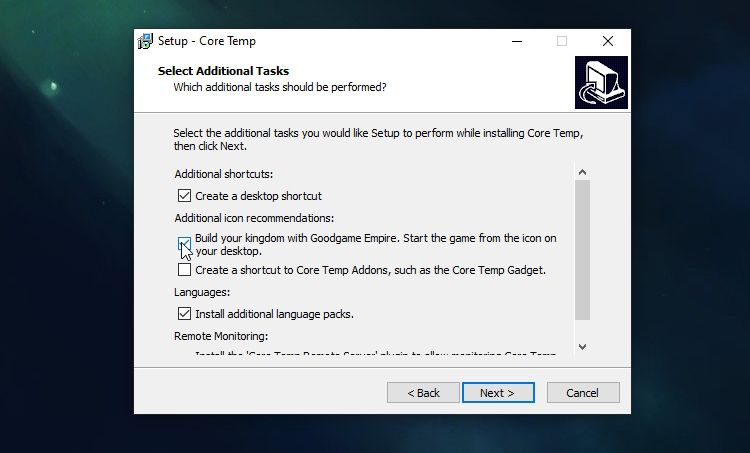 UInchecking the Goodgame Empire setting