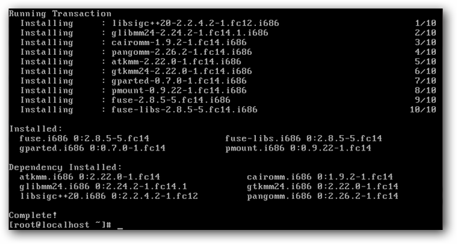 Установка утилит через yum на Amahi