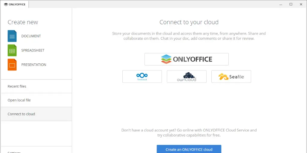 Подключение ONLYOFFICE Desktop Editors к Seafile