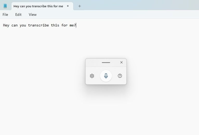 Использование инструмента диктовки Windows в Блокноте