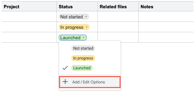 Редактирование выпадающего списка