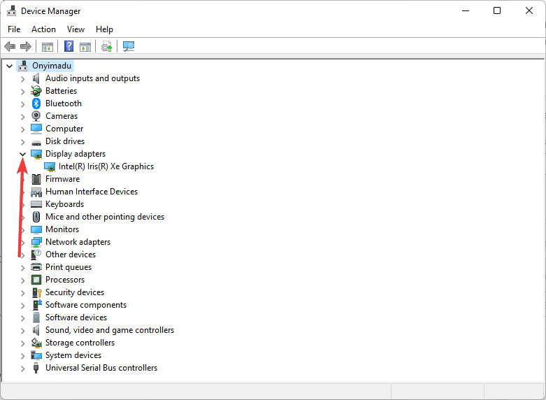 Диспетчер устройств — раздел Видеоадаптеры