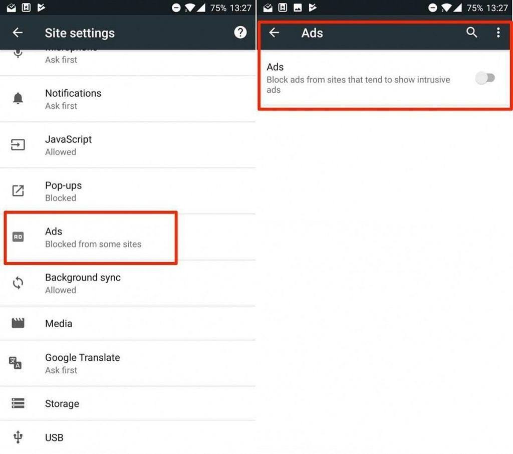 Предварительный просмотр функции блокировки навязчивой рекламы в Chrome