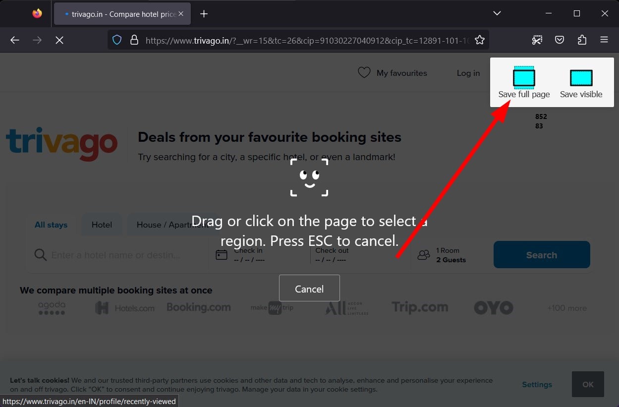 Сохранить всю страницу в Firefox