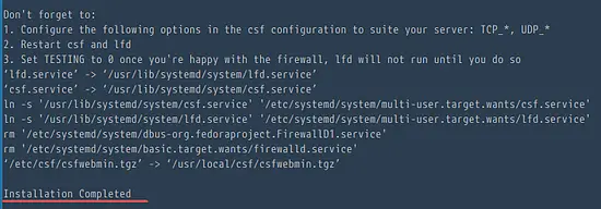 CSF no CentOS 7 — Instalação e Guia Completo