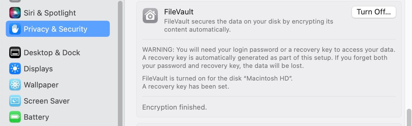 Скриншот настроек «Конфиденциальность и безопасность» в macOS