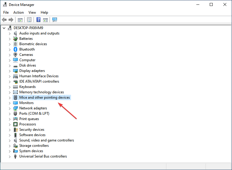 mice and other pointing devices to fix erratic mouse movement windows 10