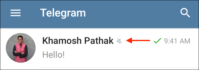 Select conversation from Telegram