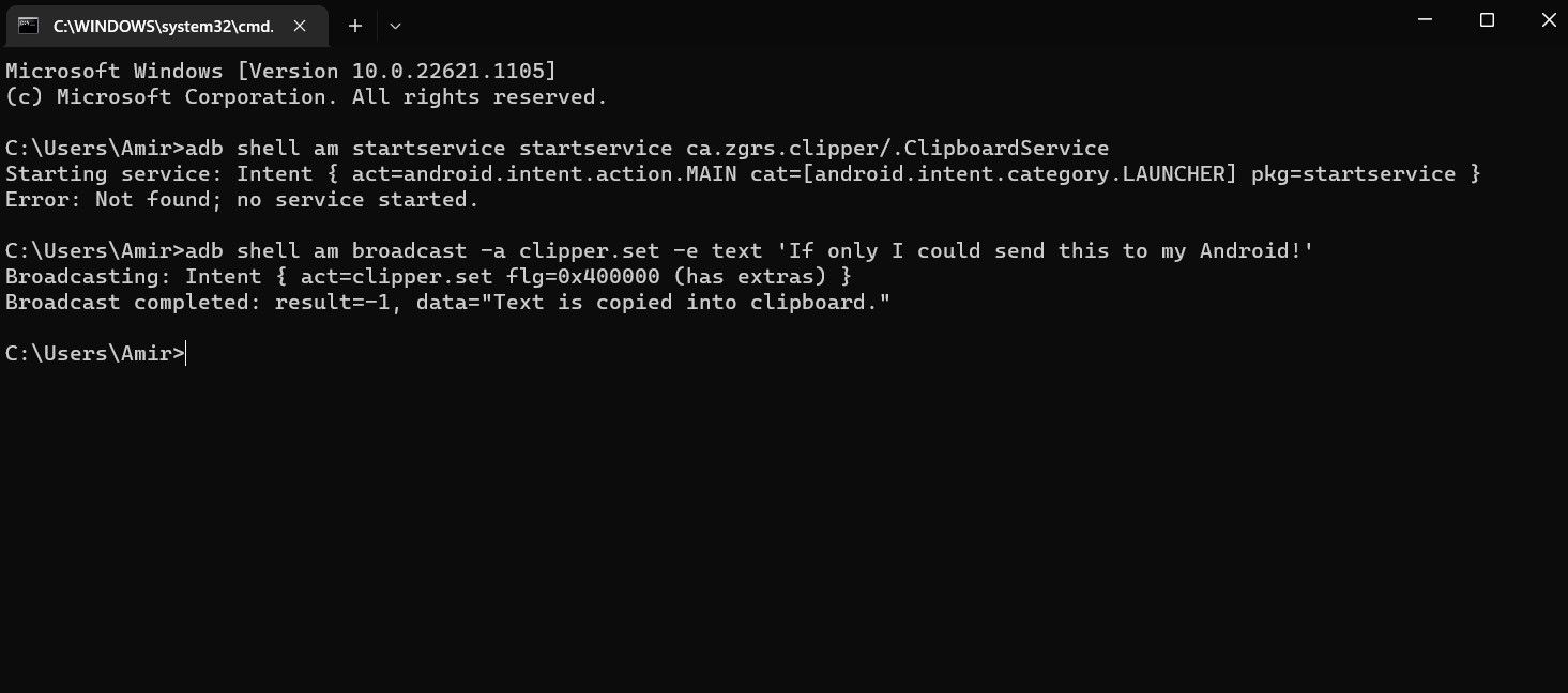 Пример вставки через Clipper на устройстве Android