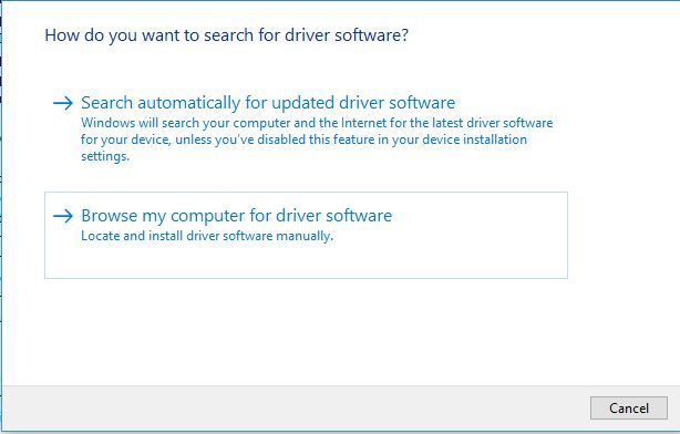 Диспетчер устройств: обновление драйвера Arduino