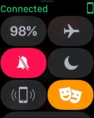 Индикатор Режима театра на экране часов