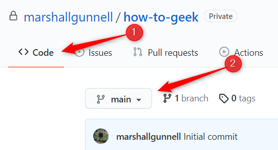 Создание новой ветки в GitHub