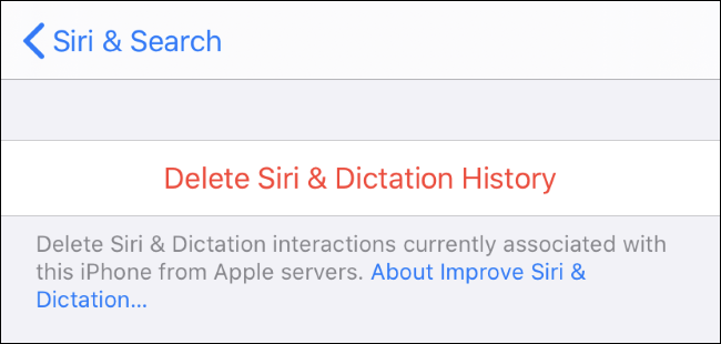 Удаление истории Siri и диктовки с серверов Apple