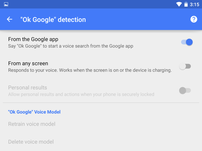 Настройки обнаружения
