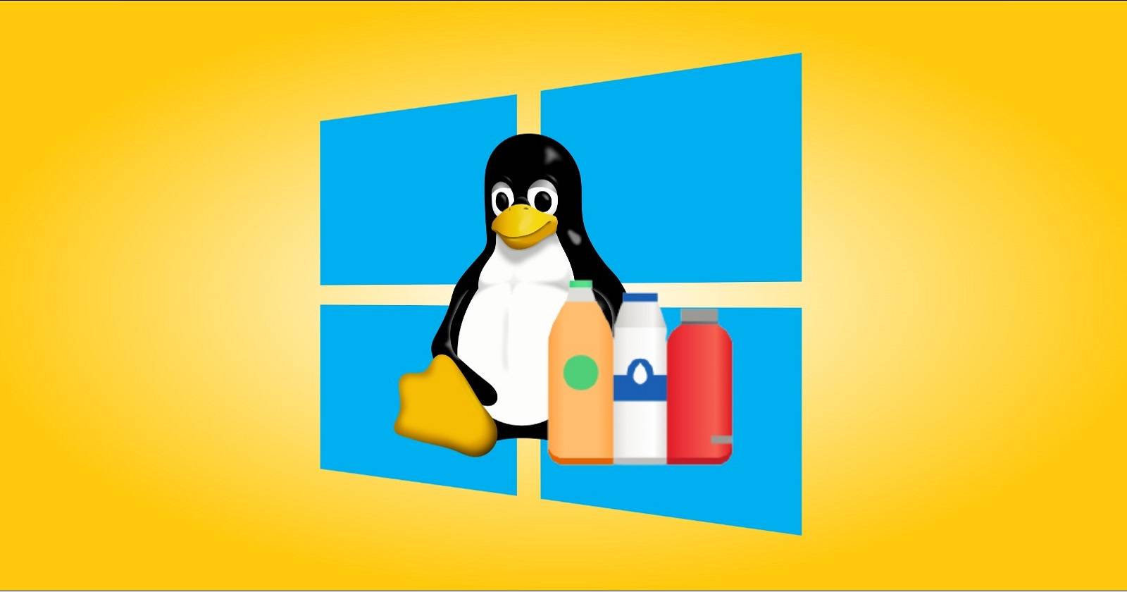 Логотипы Windows, Linux и Bottles
