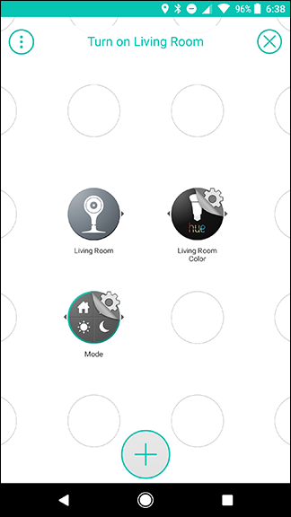 Кнопка настроек за иконкой Mode — выбор условия ONLY IF