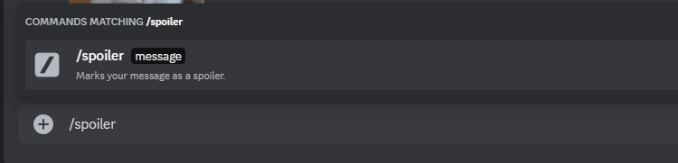 команда /spoiler в Discord