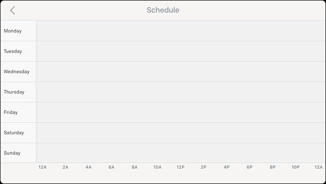 Пустая сетка расписания