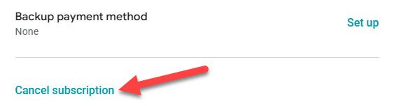 Попап управления подпиской с опцией Отменить подписку.
