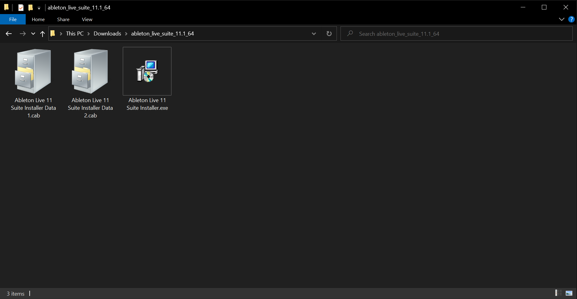 Содержимое ZIP-архива Ableton Live 11.1