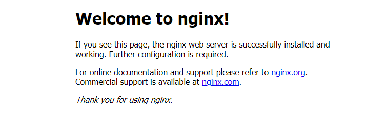 Страница приветствия по умолчанию Nginx