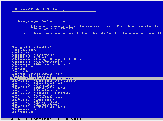 reactos review install1 language