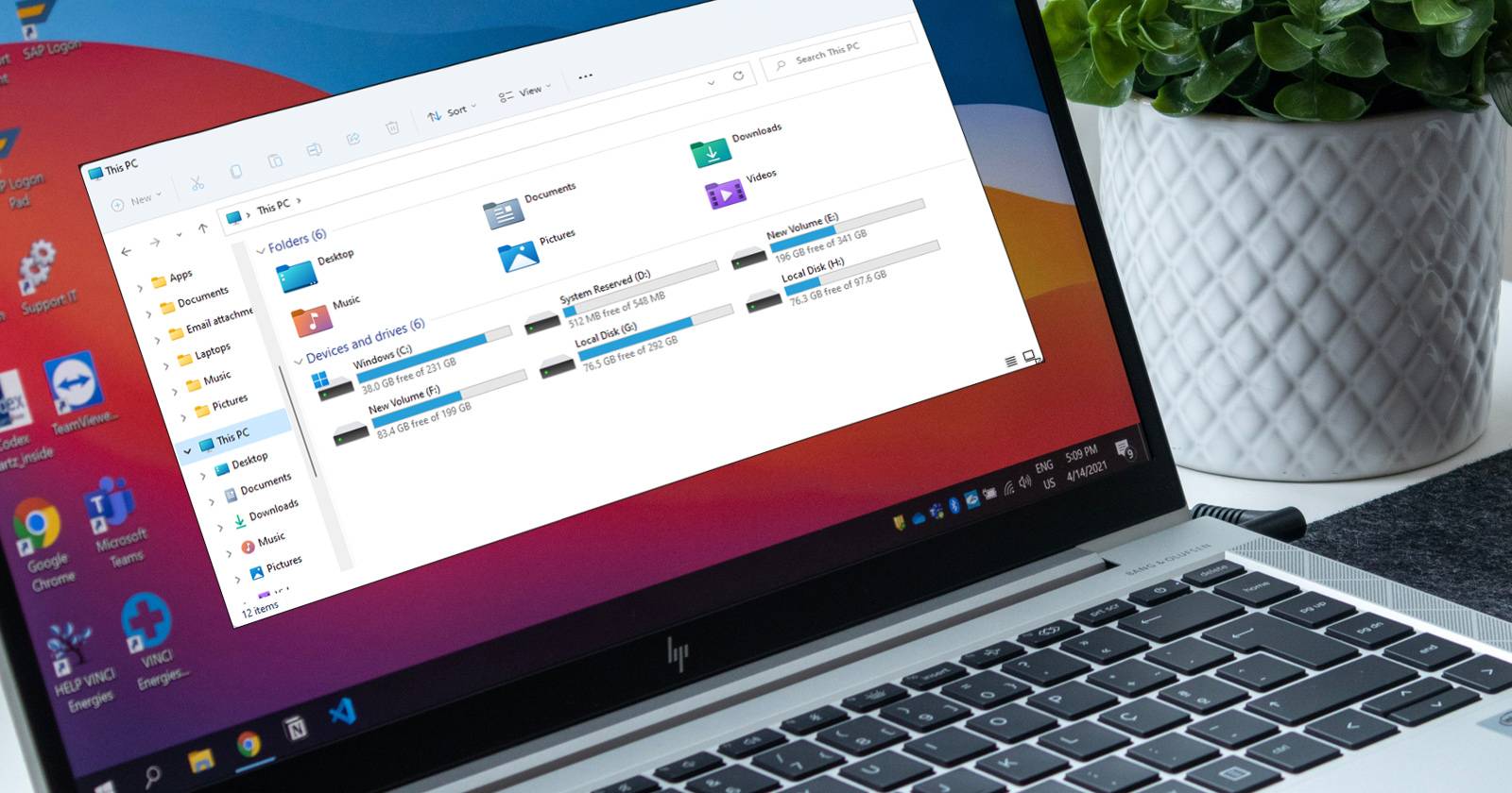 скриншот: Windows показывает неверное свободное пространство на диске