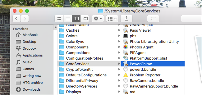 Скрытое приложение PowerChime в macOS