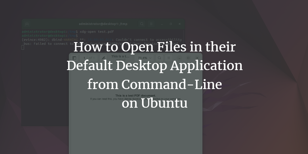 Открыть PDF и файлы в Ubuntu из командной строки