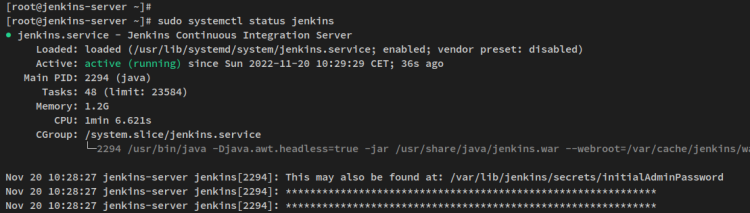 Проверка статуса Jenkins