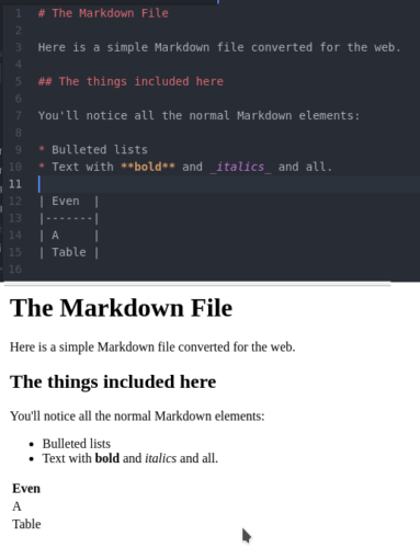 Pandoc: пример конвертации Markdown в HTML (исходник/результат)
