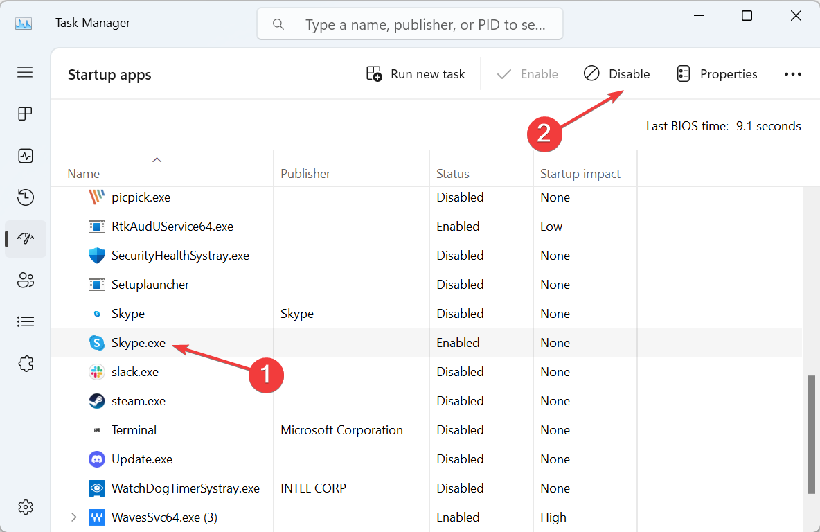 Отключение автозагрузки приложения