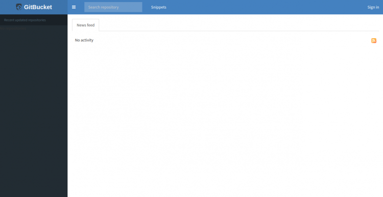 Страница входа GitBucket