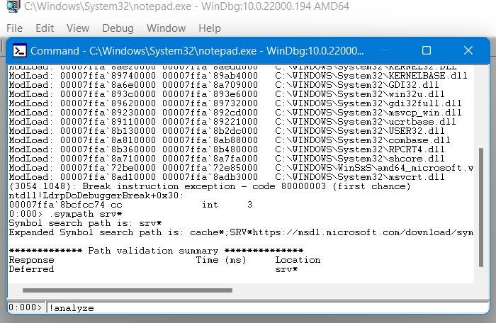 Анализ в WinDbg