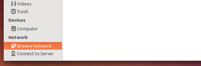 Nautilus: опция подключиться к серверу в боковой панели