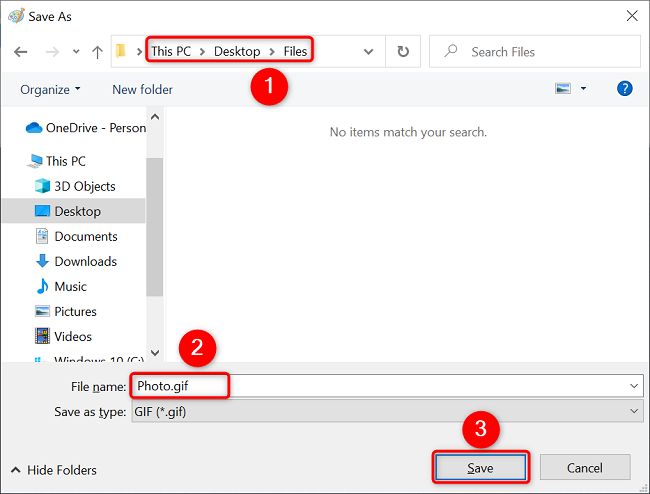 Окно Сохранить как для сохранения файла в новом формате
