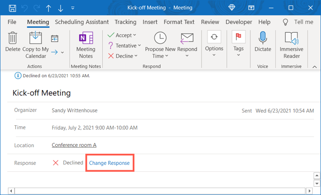 Нажмите Изменить ответ