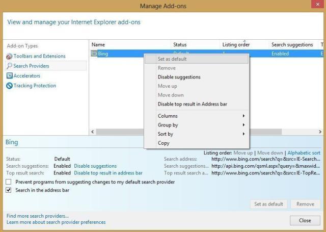 Rimuovere Delta-Search da Windows 8