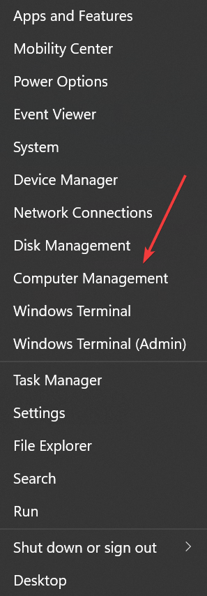 Окно 'Управление компьютером' в Windows